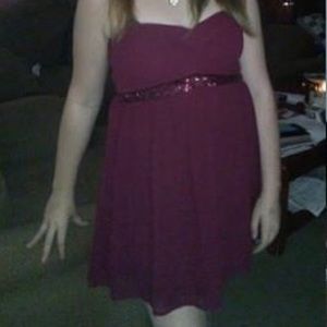 Strapless Maroon dress